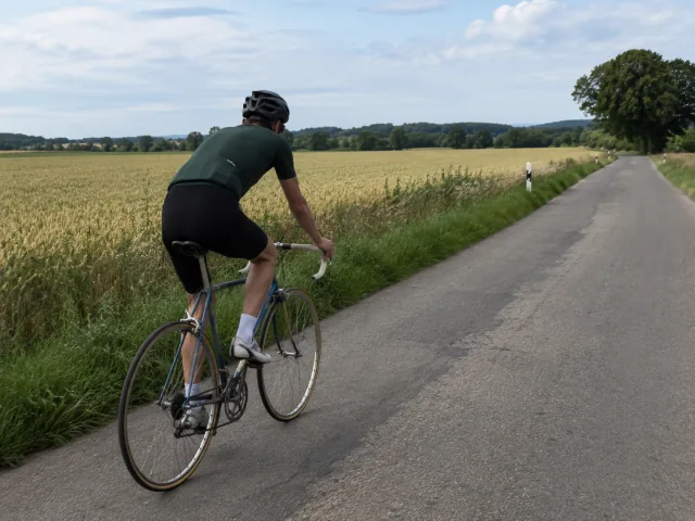 Klassisches Rennrad mit Rahmenschaltung
